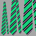Niedliches, farbiges Muster Krawatte<br><div class="desc">Die niedliche, farbenfrohe, grüne Streifen-Patternhalle ist ein perfektes Geschenk für Weihnachten und Geburtstage.</div>