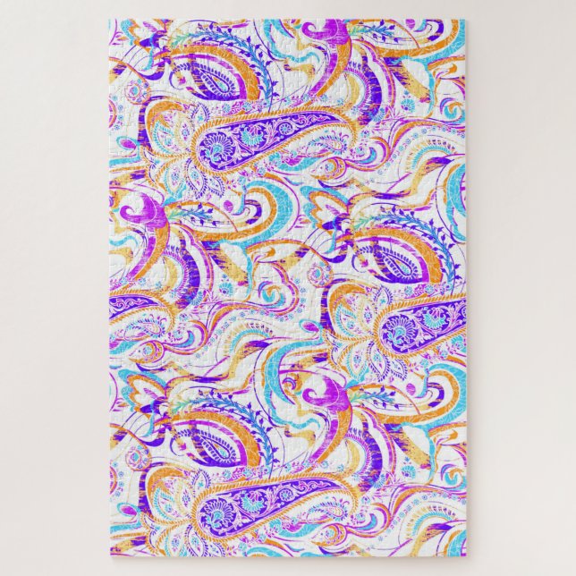 Niedliches, farbiges Paisley-Design (Vertikal)