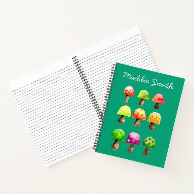 Niedliches farbiges Pilzheft Notizbuch (Innenseite)