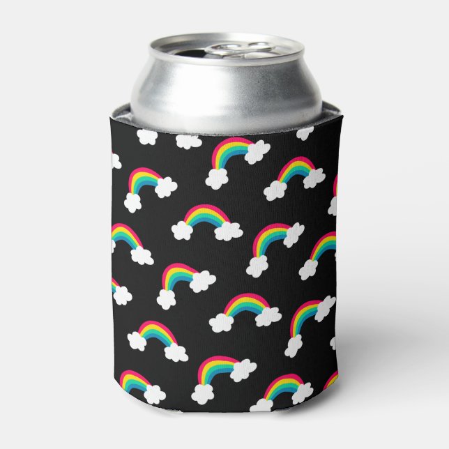 Niedliches, farbiges Regenbogenmuster Dosenkühler (Kanne Vorderseite)