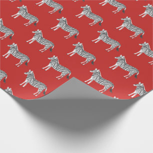 Niedliches farbiges Zebras-Farbmuster Geschenkpapier
