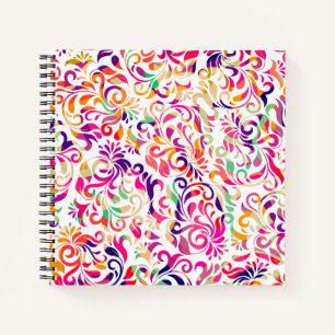 Niedliches Farbmuster der Blume Notizbuch