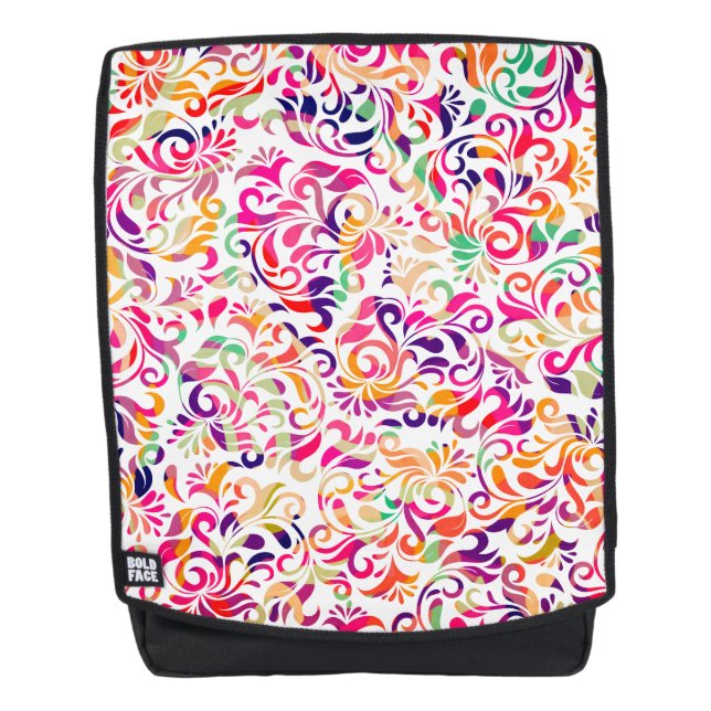 Niedliches Farbmuster der Blume Rucksack (Vorderseite)