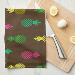 Niedliches Farbmuster und tropisches Ananas Handtuch