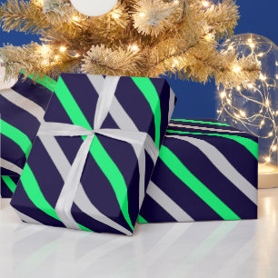 Niedliches Farbstreifenmuster Geschenkpapier
