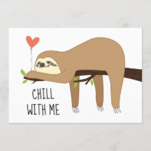 Niedliches, faules Hangbärdesign für Valentinstag
