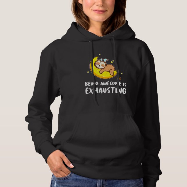 Niedliches Faultier ist Phantastisch, es ist matt Hoodie (Vorderseite)