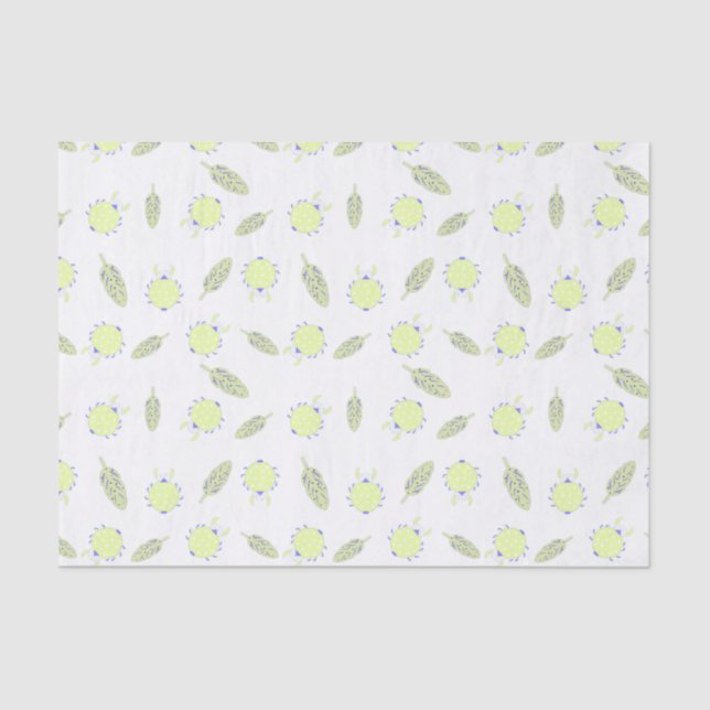 Niedliches Fehlermuster und Blätter Seidenpapier (Vorderseite)