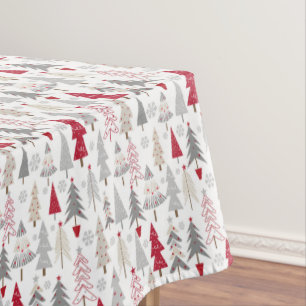 Niedliches Feiertags-Weihnachtsbaum-Muster Tischdecke