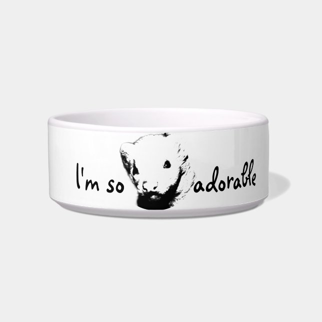 Niedliches Ferret-Bild Napf (Vorderseite)