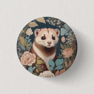 Niedliches Ferret Parco Tassino Button