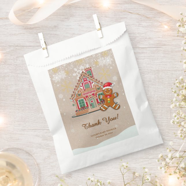 Niedliches festes Lebkuchen Babydusche Geschenktütchen (Ausgeschnitten)