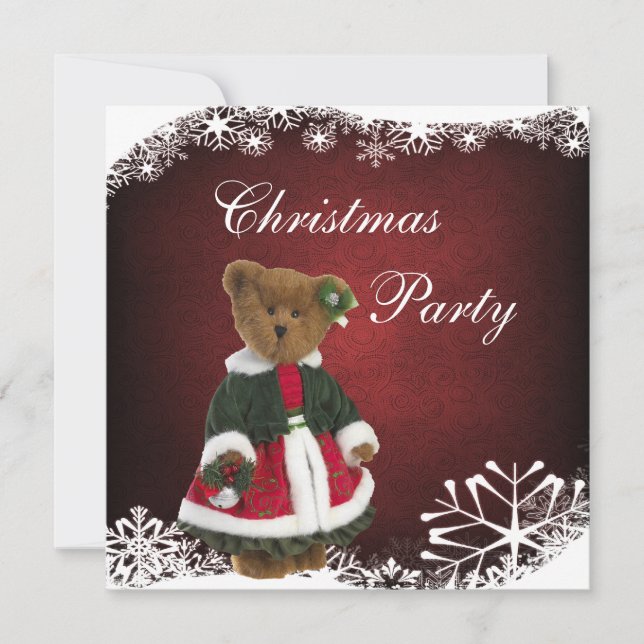 Niedliches festes Teddy Bear Party Einladung (Vorderseite)