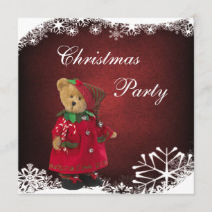 Niedliches festes Teddy Bear Party Einladung