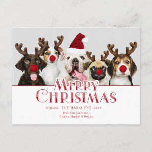 Niedliches Festfest Frohe Weihnachtstypografie   F Postkarte
