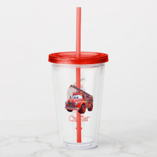 Niedliches Feuerwehrfahrzeug Acryltrinkbecher