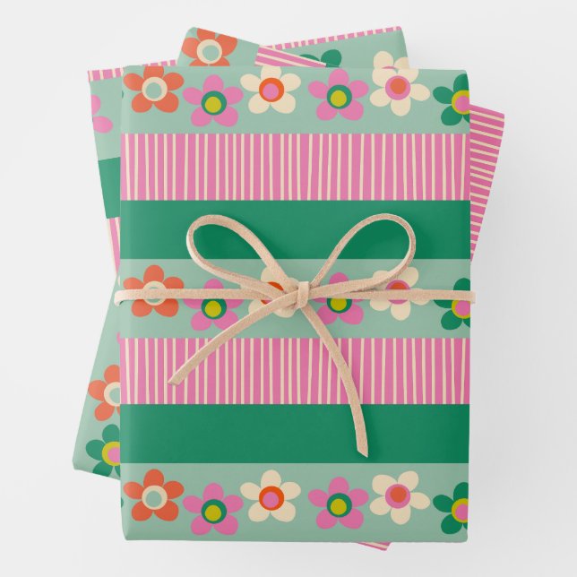 Niedliches finnisches Muster-Muster Geschenkpapier Set (Beispiel)