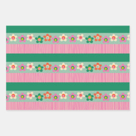 Niedliches finnisches Muster-Muster Geschenkpapier Set