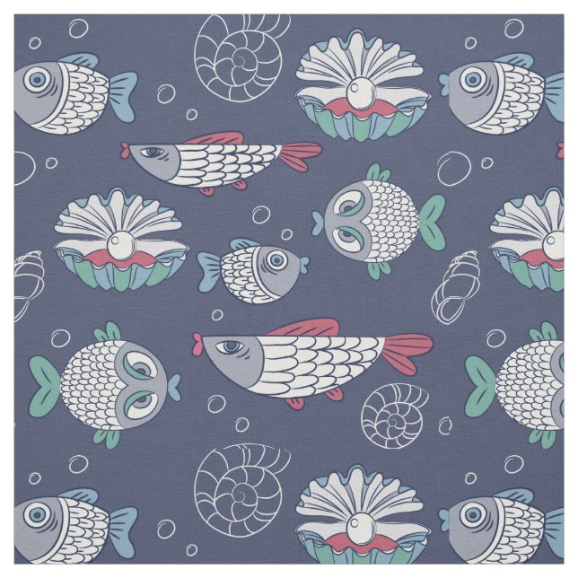 Niedliches Fischmuster Stoff (Muster)