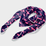 Niedliches Flamingos-Muster für Navy und Pink Schal<br><div class="desc">Fun Navy Blau und rosa Flamingos Muster.</div>