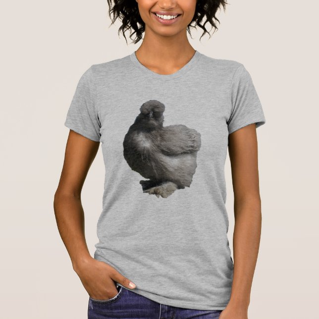 Niedliches flaumiges blaues Silkie Huhn T-Shirt (Vorderseite)