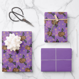 Niedliches Fledermauspapier Geschenkpapier Set