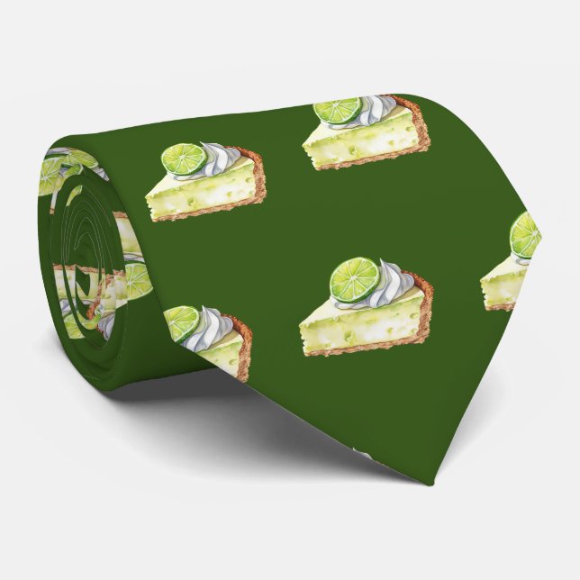 Niedliches Fliesenmuster Bäckerei Limoner Kuchen Krawatte (Gerollt)