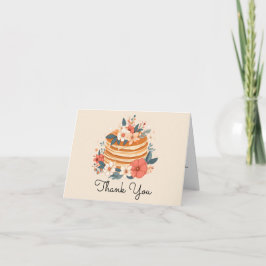 niedliches florales Brunch-Frühstücksbuffet Pancak Dankeskarte
