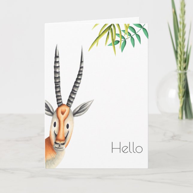 Niedliches florales Minimalistisches Afrikanisches Karte (Vorderseite)