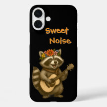 Niedliches florales Raccoon Gitarrendesign Lover