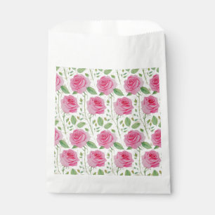Niedliches, florales/Rose wiederholendes Muster Geschenktütchen