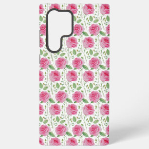 Niedliches, florales/Rose wiederholendes Muster Samsung Galaxy Hülle
