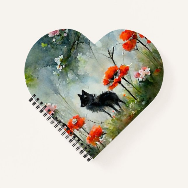 Niedliches florales Wildtierheft Notizbuch (Vorderseite)