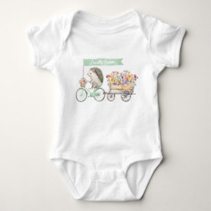 Niedliches Florals & Igel Baby Strampler