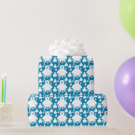 Niedliches Fluffy-Teddies-Muster Geschenkpapier