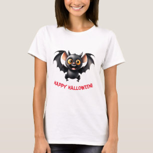 Niedliches Flying Bat Frohe Halloween T-Shirt
