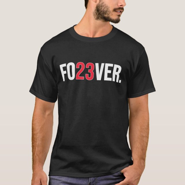 Niedliches Fo23ver Trendy Number Baseball Team Spo T-Shirt (Vorderseite)