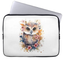 Niedliches Forest Baby Owl mit Blume für Kinderzim