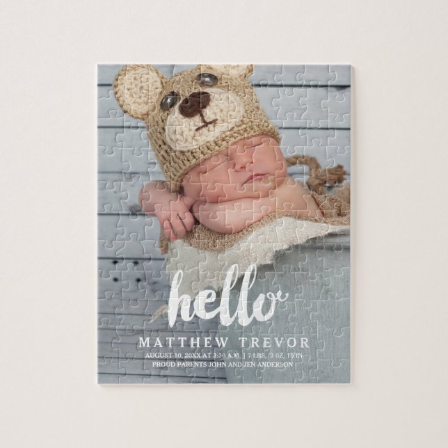 Niedliches Foto Baby Geburtserklärung (Vertikal)