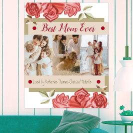 Niedliches Foto Beste Mama je Mütter Tagesbild Led Poster