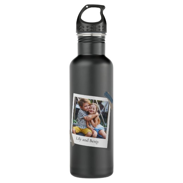 Niedliches Foto Edelstahlflasche (Vorderseite)