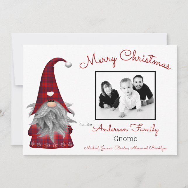 Niedliches Foto Frohe Weihnachten Elf Personalisie (Vorderseite)