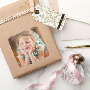 Niedliches Foto Frohe Weihnachts-Platz Stickers