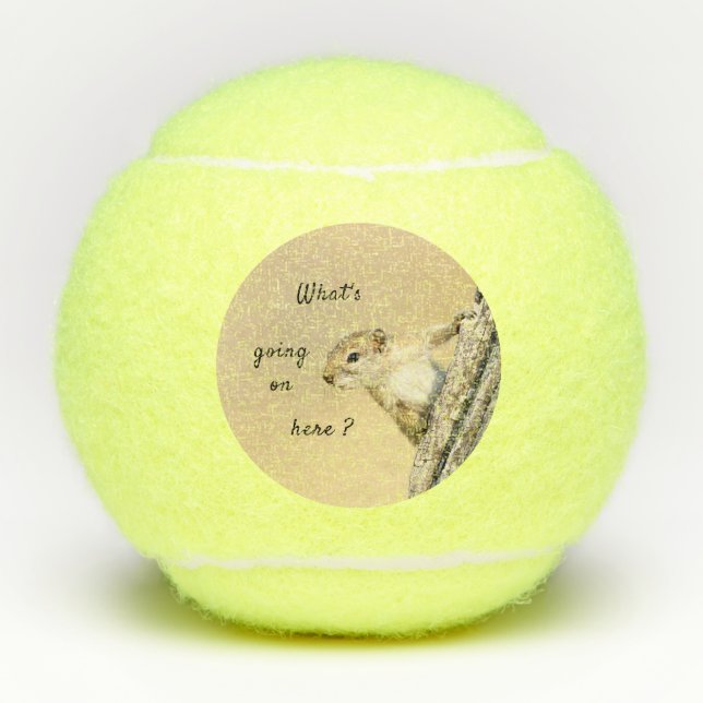 Niedliches Foto für Baumhirtenhörnchen Tennisbälle (Vorderseite)