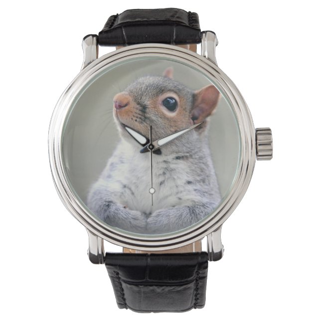 Niedliches Foto für das Eichhörnchenprofil Armbanduhr (Vorderseite)