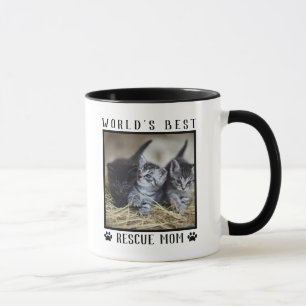 Niedliches Foto für die beste Rescue-Mama Tasse