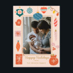 Niedliches Foto für die Weihnachtszeit Feiertagspostkarte<br><div class="desc">Weihnachts-Foto</div>