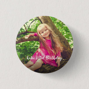Niedliches Foto Geburtstag Personalisiert Button