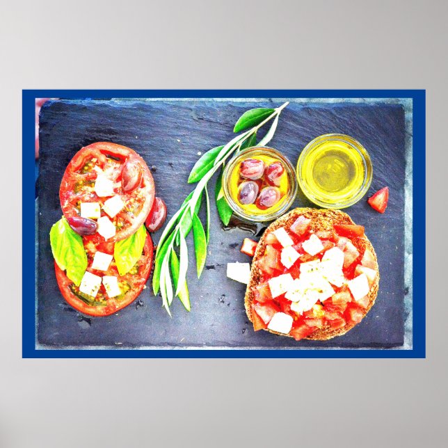 niedliches Foto "Griechische und mediterrane Ernäh Poster (Vorne)