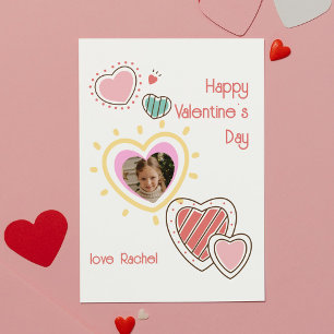 Niedliches Foto Herzunterricht Valentinstag Karte